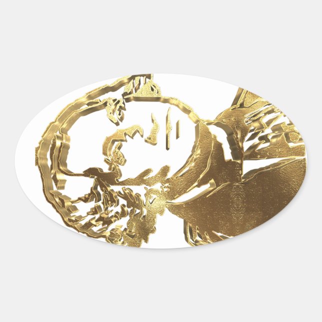 Adesivo Oval Presidente americano George Washington Portrait Do (Frente)