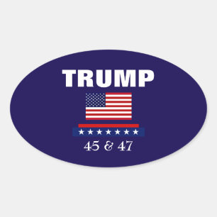 ADESIVO OVAL PRESIDENTE TRUMP