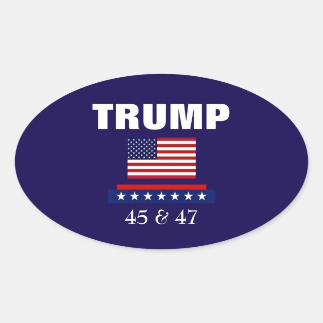 ADESIVO OVAL PRESIDENTE TRUMP (Frente)