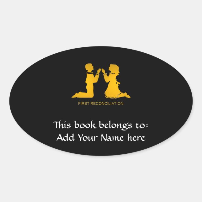 Adesivo Oval Primeira reconciliação (Frente)