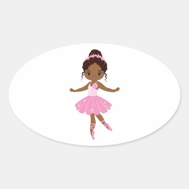 Adesivo Oval Princess Ballerina (Frente)