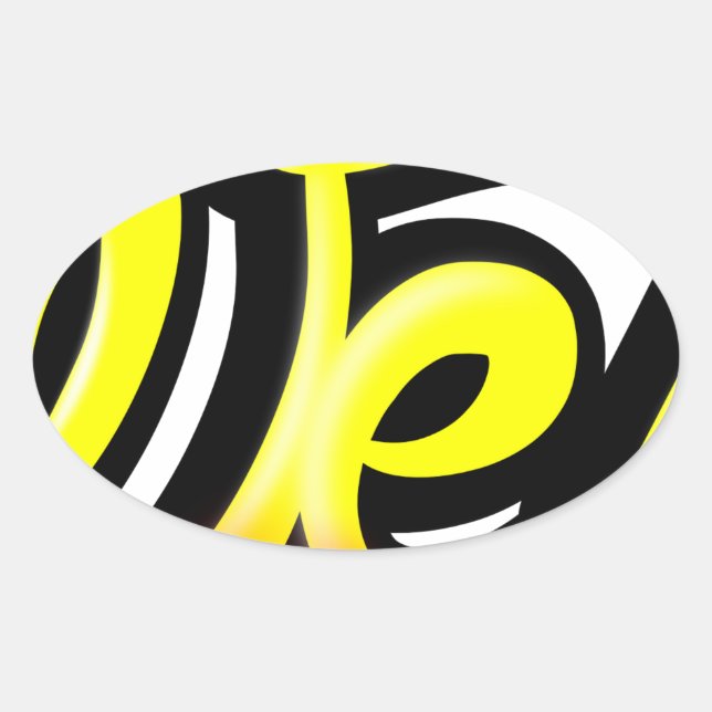 Adesivo Oval Produto graffiti wesh (Frente)