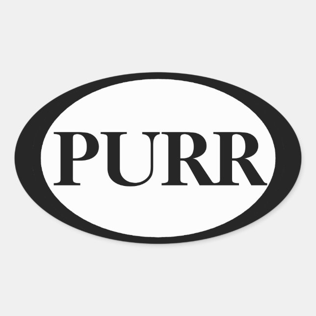 Adesivo Oval Purr (Frente)