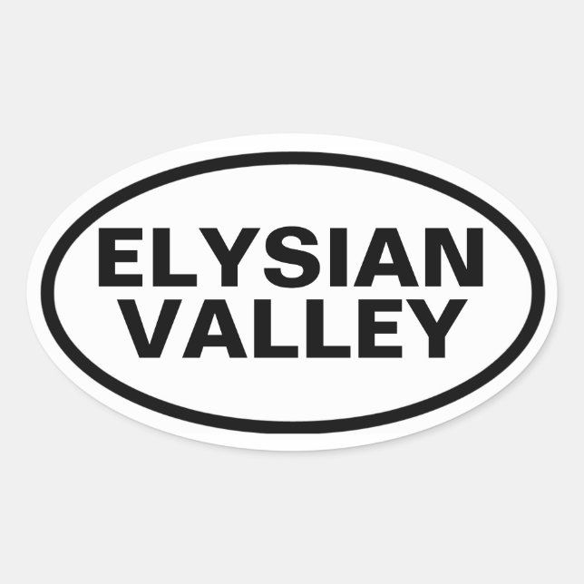 Adesivo Oval Quarto Vale Elysian (Frente)