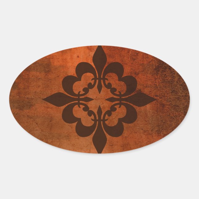 Adesivo Oval Quatre Fleur de Lis (Frente)