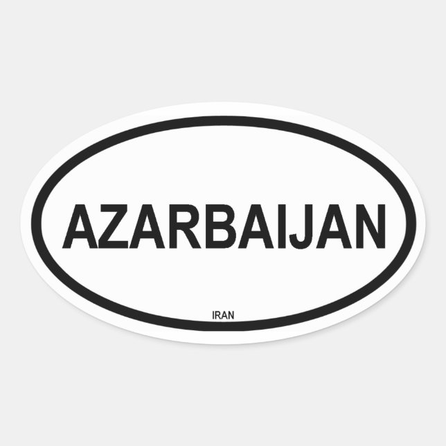 Adesivo Oval QUATRO "Azerbaijão" (Frente)