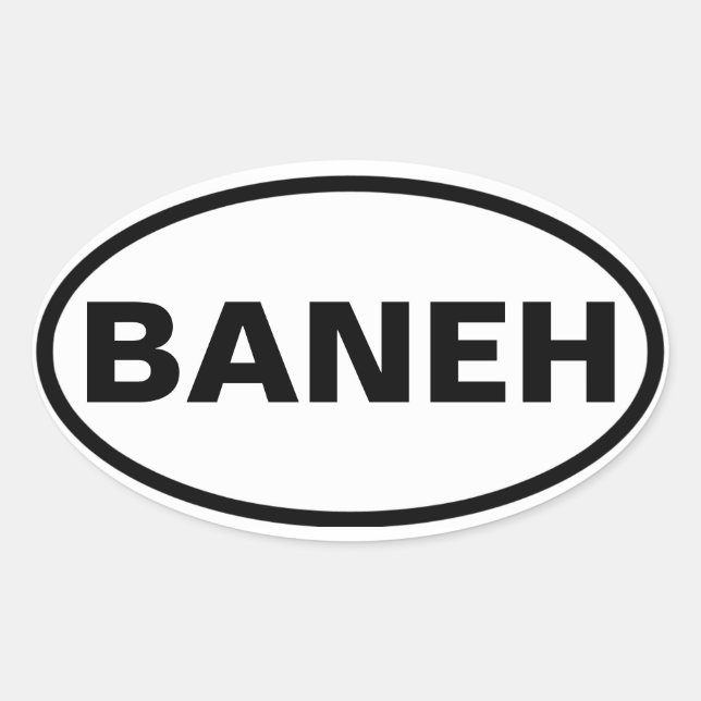 Adesivo Oval QUATRO Baneh (Frente)