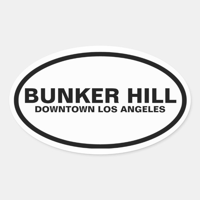 Adesivo Oval QUATRO "Bunker Hill" (Frente)