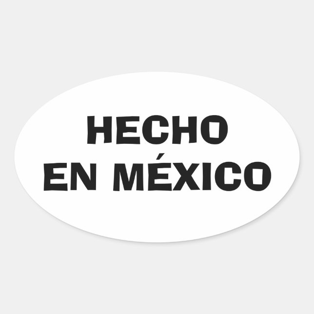 Adesivo Oval QUATRO Hecho no México (Frente)