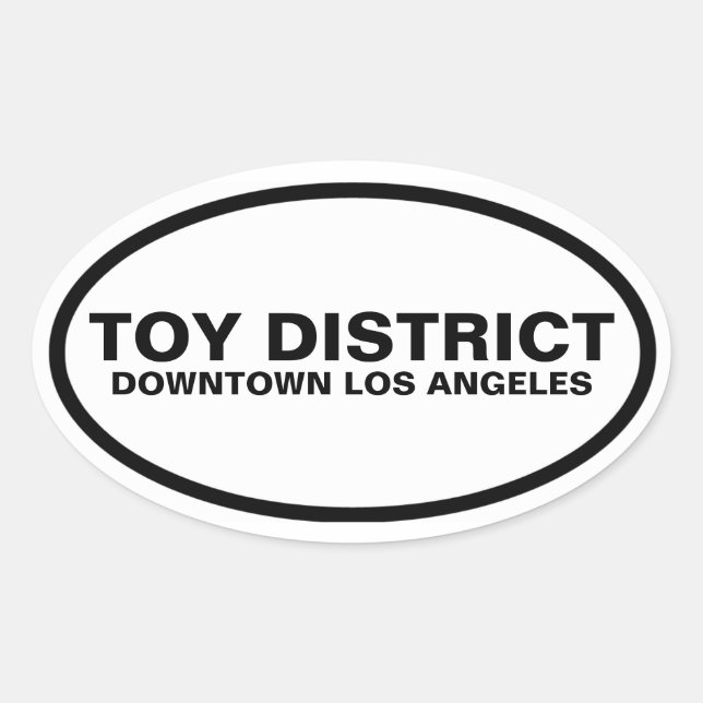 Adesivo Oval QUATRO "Toy District" (Frente)