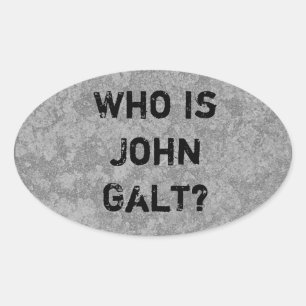 Adesivo Oval Quem É John Galt?