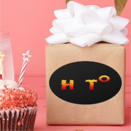 Adesivo Oval Quente | Aquecimento global