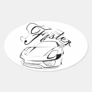 Adesivo Oval Racecar em tribos
