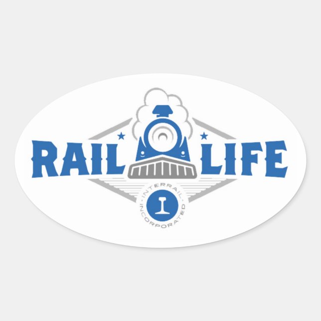 Adesivo Oval Rail Life ™ Sticker - Oval (Frente)