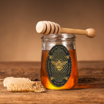 Rainha Dourada  Elegante Luxuriosa Abelha Mel Jar