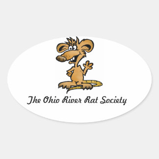 Adesivo Oval Rat Bumper Sticker