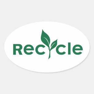 Adesivo Oval Reciclar