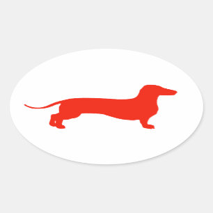 Adesivo Oval Red Doxie