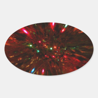 Adesivo Oval Red Sparkler