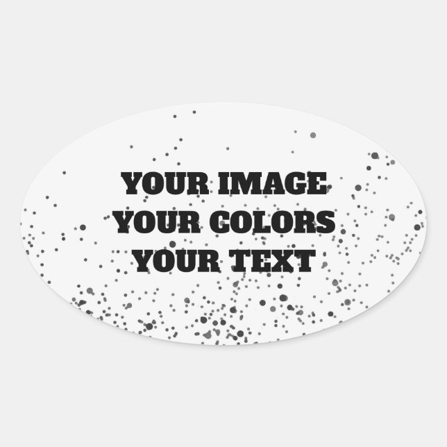 Adesivo Oval Redesenhar do Zero & Criar o Seu Próprio (Frente)