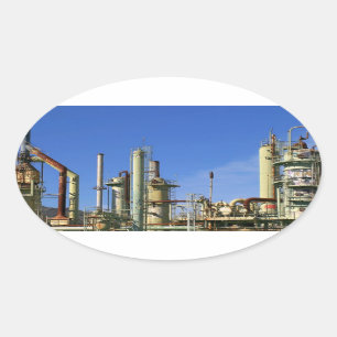 Adesivo Oval Refinaria de petróleo