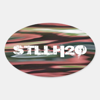 Adesivo Oval Reflexões de Cabina Vermelha