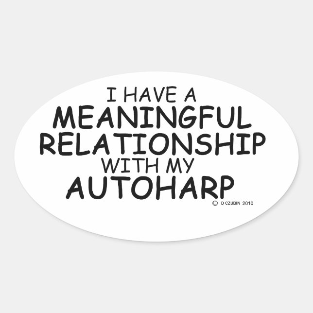 Adesivo Oval Relação Significativa Autoharp (Frente)