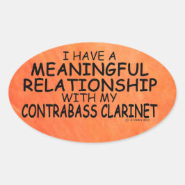 Adesivo Oval Relação Significativa Contrabass Clarinet Oval S