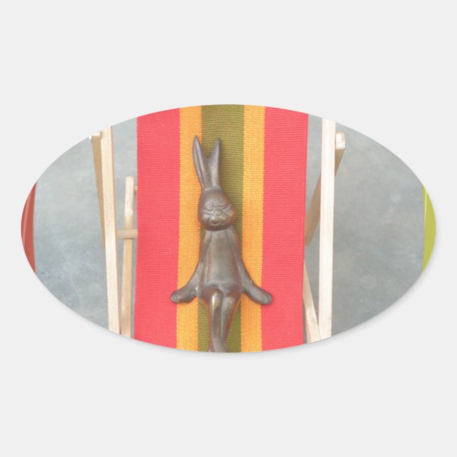 Adesivo Oval Relaxando o Design de Trabalho de arte de vetor de (Frente)