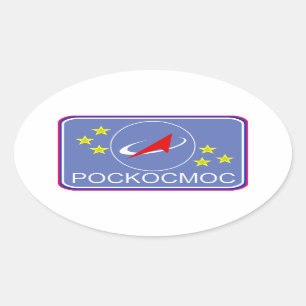 Adesivo Oval Remendo do vôo de Roscosmos