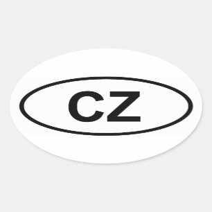 Adesivo Oval República checa "CZ "
