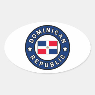 Adesivo Oval República Dominicana