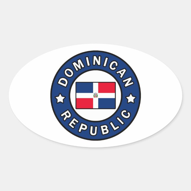 Adesivo Oval República Dominicana (Frente)