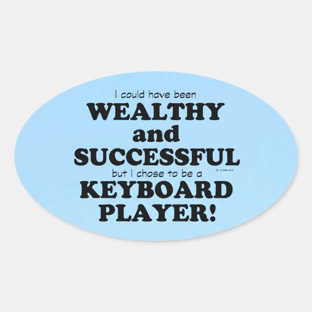 Adesivo Oval rico e bem-sucedido do teclado (Frente)