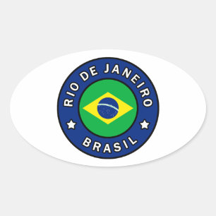 Adesivo Oval Rio de Janeiro Brasil