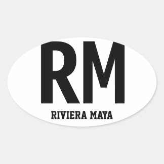 Adesivo Oval Riviera Maya Oval Bumper Sticker