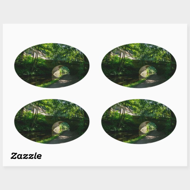 Adesivo Oval Rochdale Canal, Sowerby Bridge (Folha)