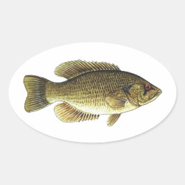 Adesivo Oval Rock Bass - Olho Vermelho