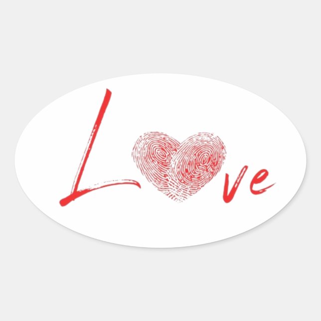 Adesivo Oval Romantic Stickers for Valentine’s Day (Frente)