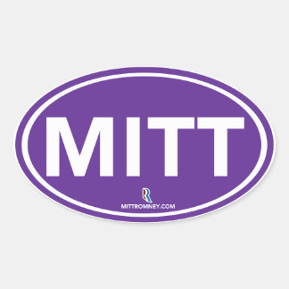 Adesivo Oval Romney Ryan Mitt Oval Sticker (Roxo)