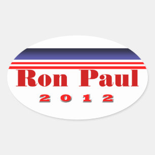 Adesivo Oval Ron Paul
