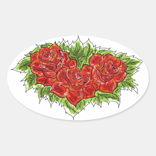 Adesivo Oval Rosa (Frente)