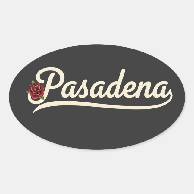 Adesivo Oval Rosa de Pasadena  (Frente)