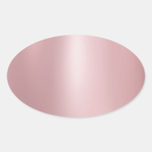 Adesivo Oval Rosa Dourado Elegante Moderno Modelo Tendência