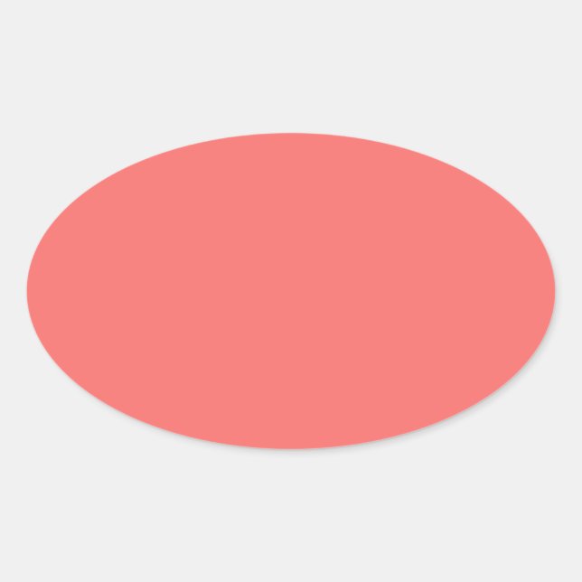 Adesivo Oval Rosa Salmão (Frente)
