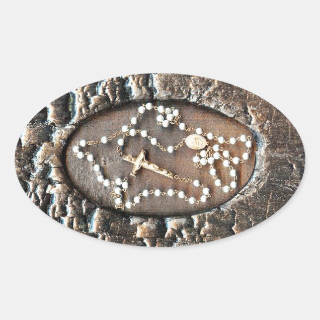 Adesivo Oval Rosary (Frente)