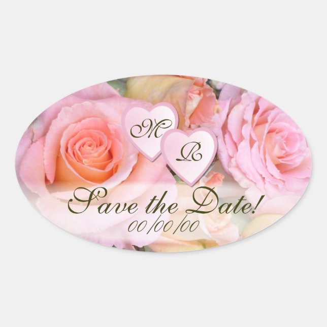 Adesivo Oval Rosas para o meu "Love ~ Oval Stickers (Frente)