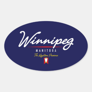 Adesivo Oval Roteiro de Winnipeg