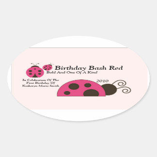 Adesivo Oval Rótulo de Vinho da Labdybug