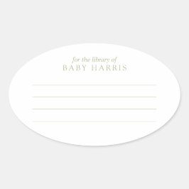 Adesivo Oval Rótulo do livro